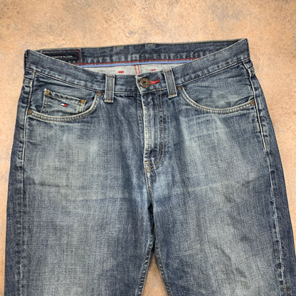 Tommy Hilfiger Jeans W33 L30 Mens Relaxed Fit Straight Blue