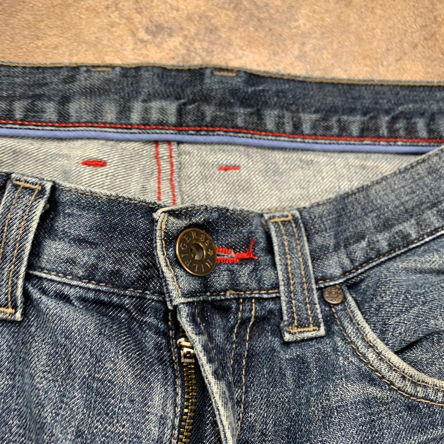 Tommy Hilfiger Jeans W33 L30 Mens Relaxed Fit Straight Blue