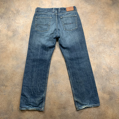 Tommy Hilfiger Jeans W33 L30 Mens Relaxed Fit Straight Blue