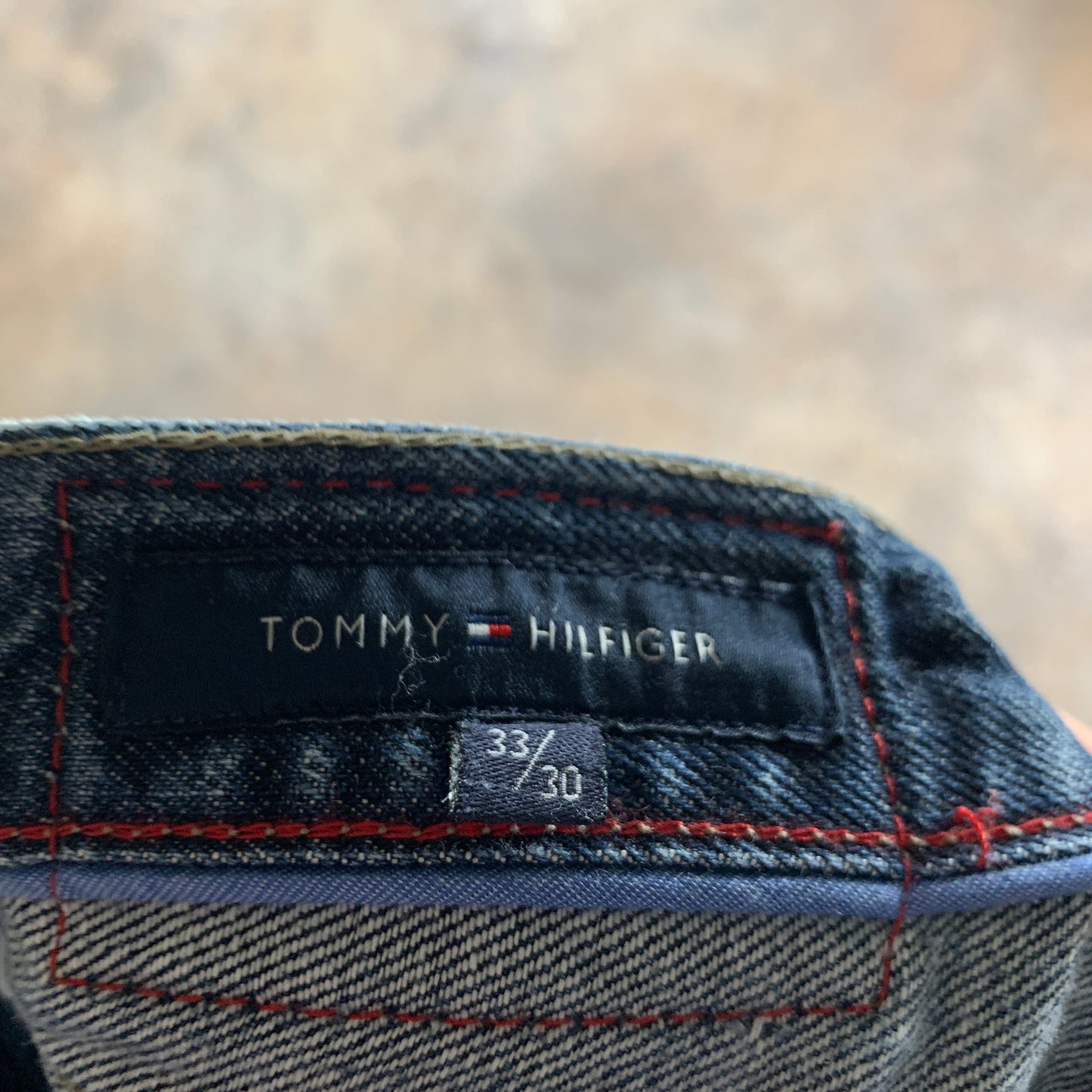 Tommy Hilfiger Jeans W33 L30 Mens Relaxed Fit Straight Blue