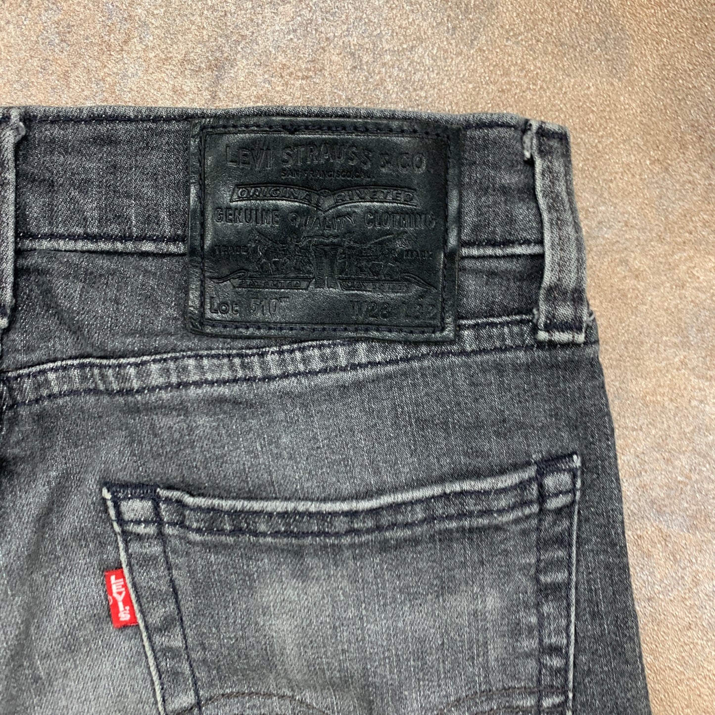 LEVI'S 510 Jeans W28 L30 Mens Skinny Fit Grey