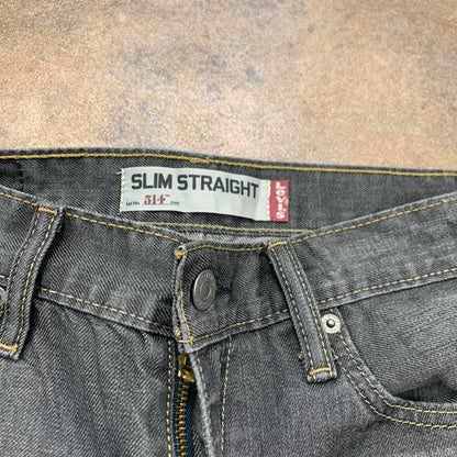 Vintage LEVI'S 514 Jeans W30 L30 Mens Regular Fit Straight Grey