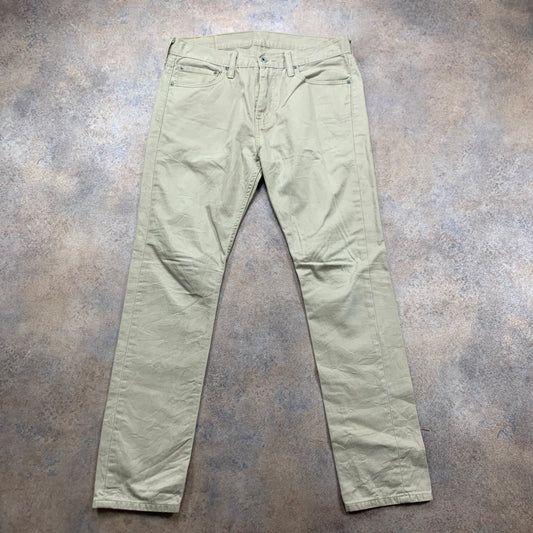 LEVI'S 510 Jeans W32 L30 Mens Skinny Fit Beige