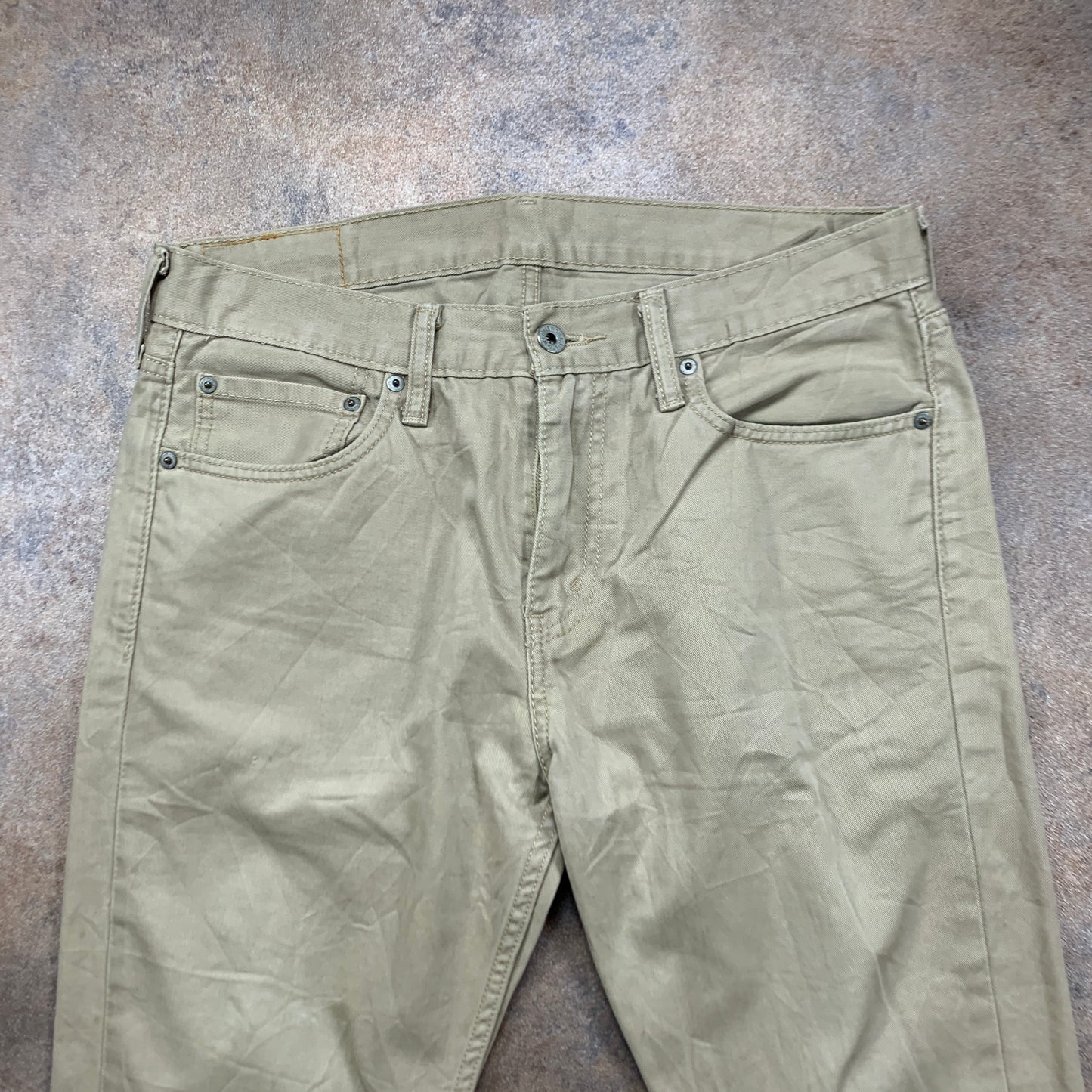 LEVI'S 510 Jeans W32 L30 Mens Skinny Fit Beige