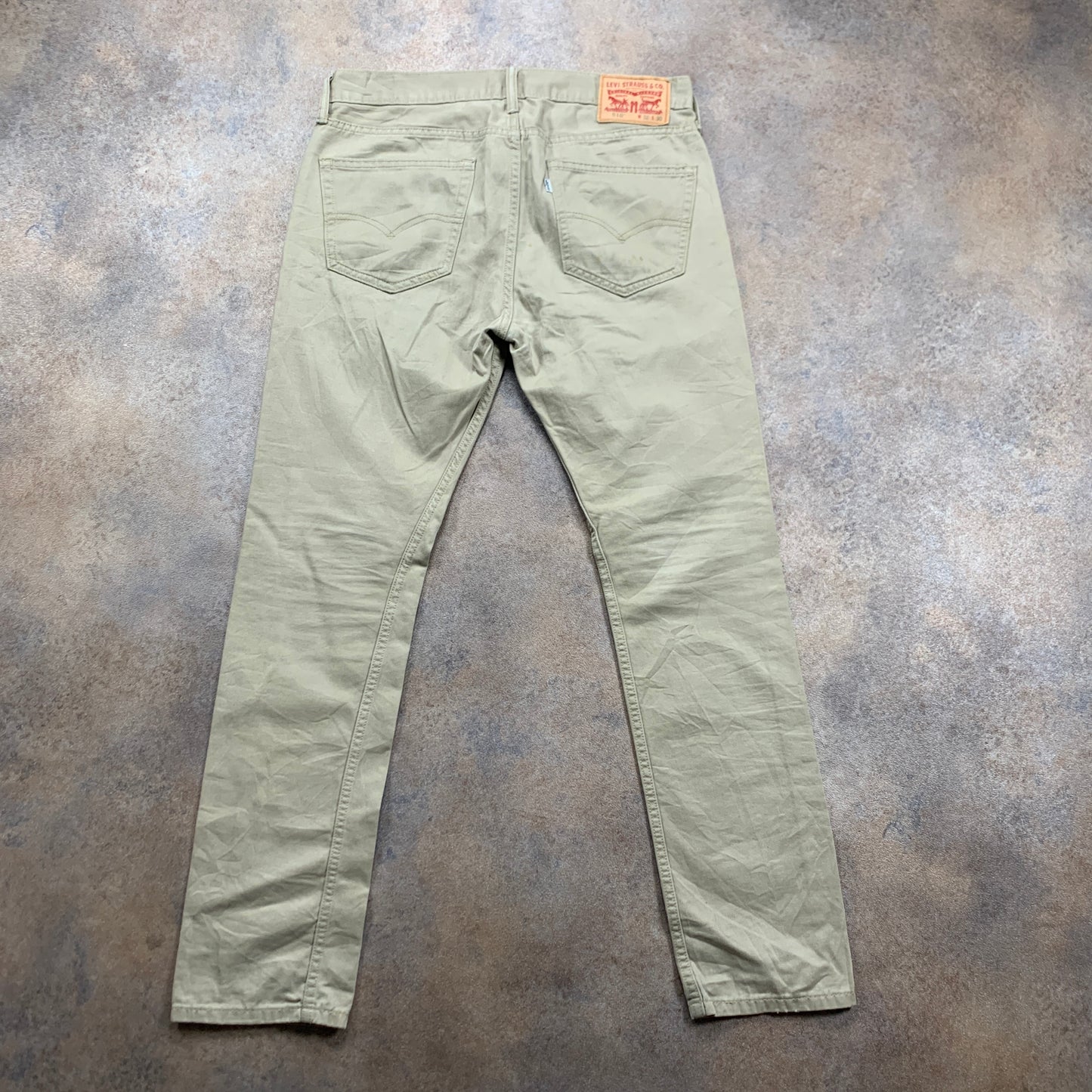LEVI'S 510 Jeans W32 L30 Mens Skinny Fit Beige