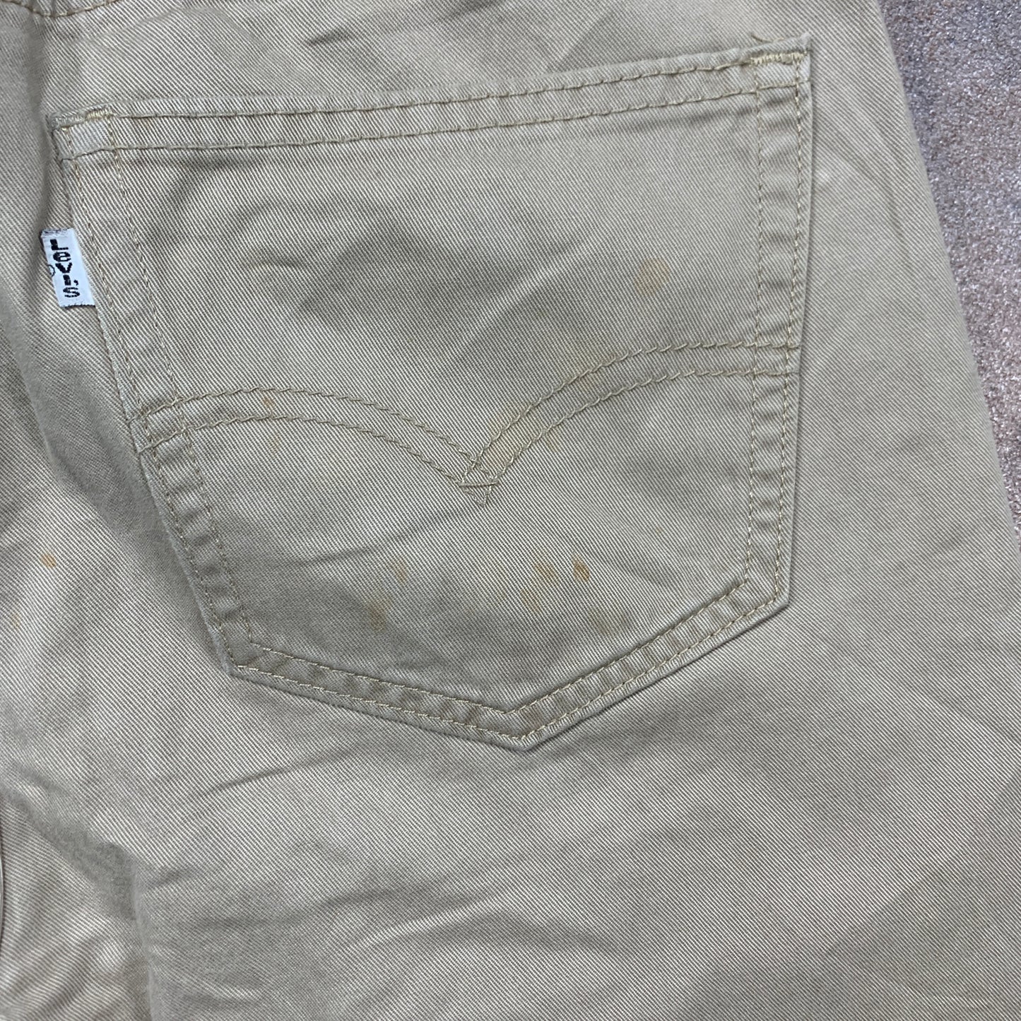 LEVI'S 510 Jeans W32 L30 Mens Skinny Fit Beige
