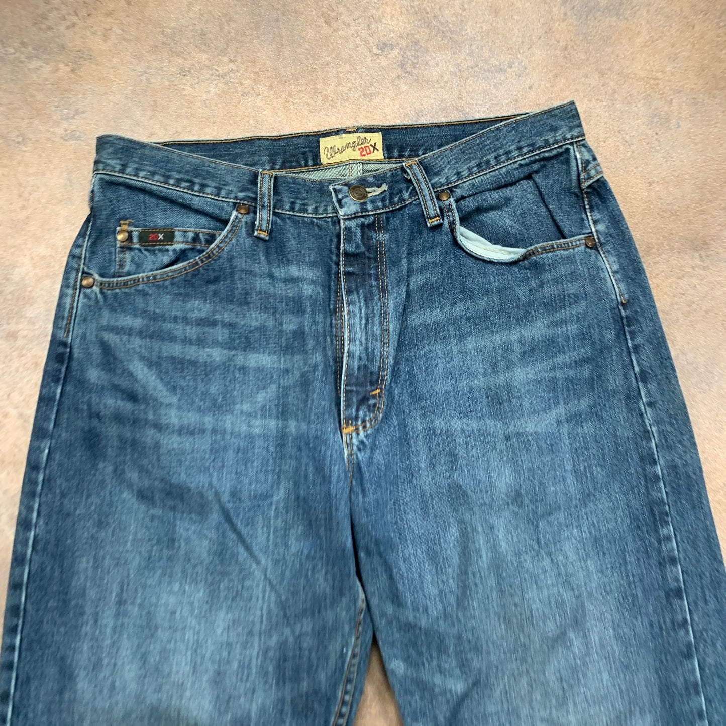 Vintage Wrangler Jeans W33 L34 Mens Relaxed Fit Straight Blue