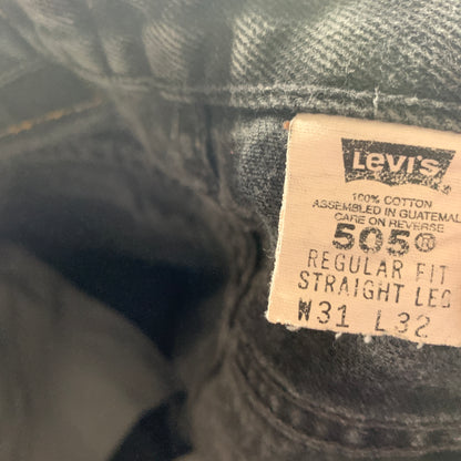 Vintage LEVI'S 505 Jeans W29 L32 Mens Regular Fit Straight Grey 90s