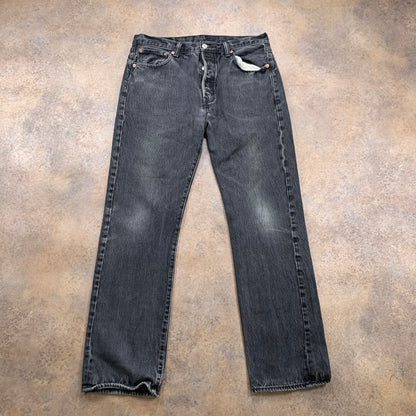 LEVI'S 501 Jeans W35 L31 Mens Regular Fit Straight Grey