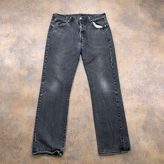 LEVI'S 501 Jeans W35 L31 Mens Regular Fit Straight Grey