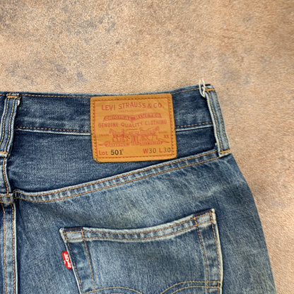 LEVI'S 501 Jeans W30 L24 Mens Regular Fit Straight Blue