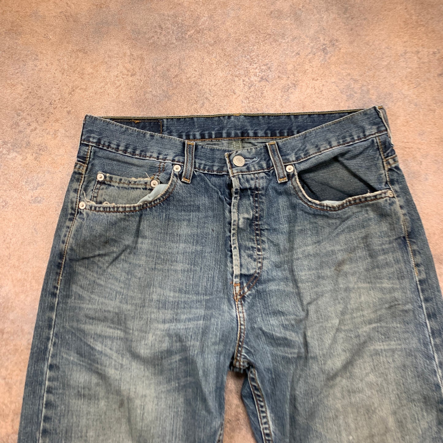 Vintage LEVI'S 758 Jeans W30 L34 Mens Relaxed Fit Straight Blue 90s