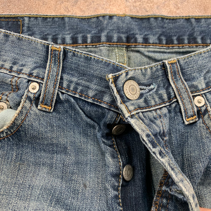 Vintage LEVI'S 758 Jeans W30 L34 Mens Relaxed Fit Straight Blue 90s