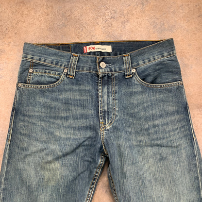 Vintage LEVI'S 506 Jeans W30 L32 Mens Regular Fit Straight Blue