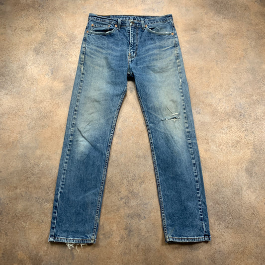 LEVI'S 505 Jeans W34 L31 Mens Regular Fit Straight Blue