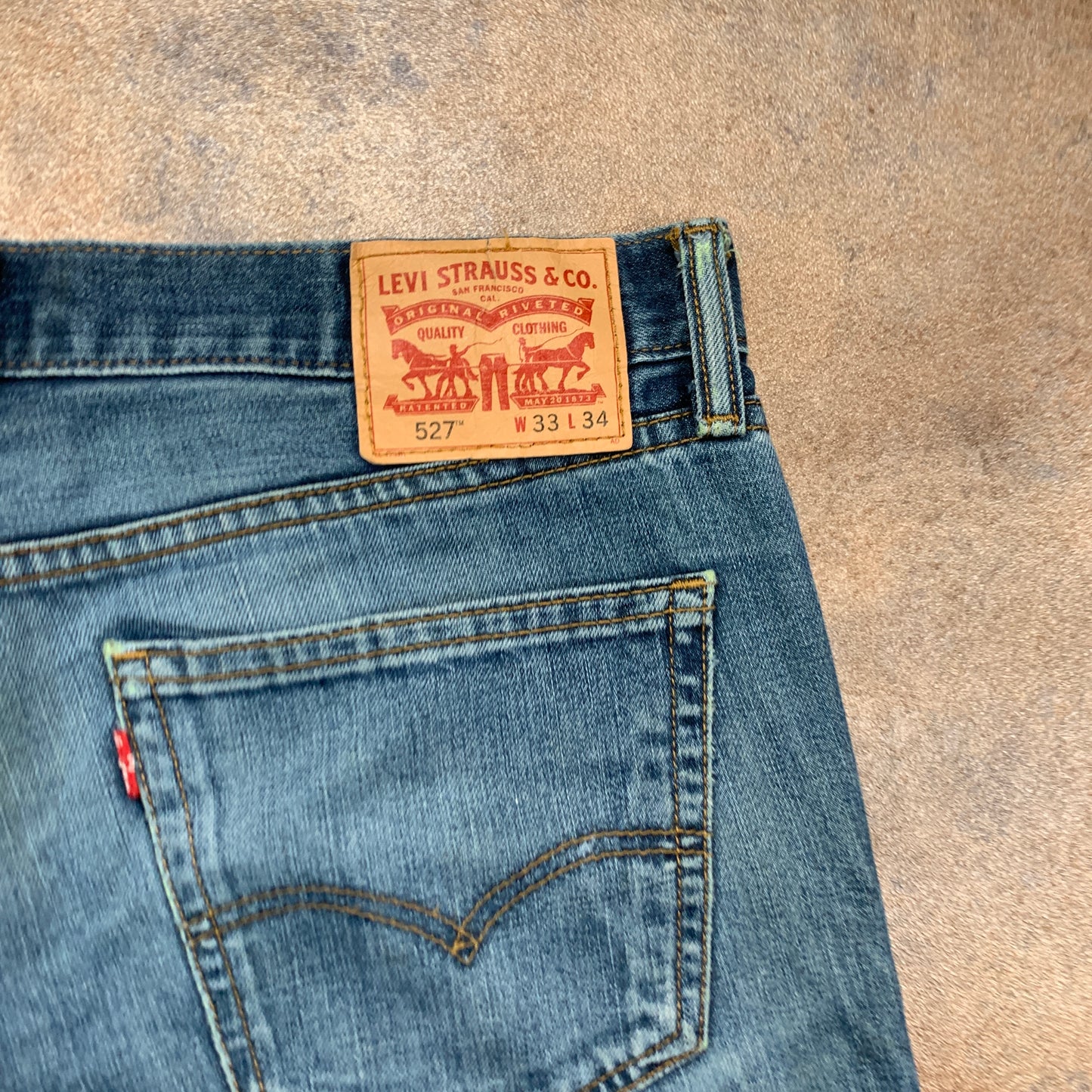 LEVI'S 527 Jeans W33 L26 Mens Bootcut Fit Blue