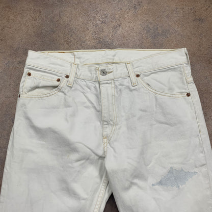 Vintage LEVI'S 507 Jeans W32 L34 Mens Bootcut Fit White