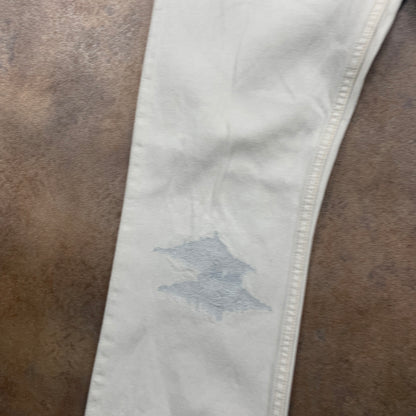 Vintage LEVI'S 507 Jeans W32 L34 Mens Bootcut Fit White